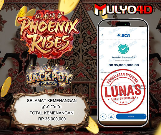 19 Sep 2026, Pukul 08:35:44 WIB, Selamat JP Phoenix Rises Rp. 35,000,000